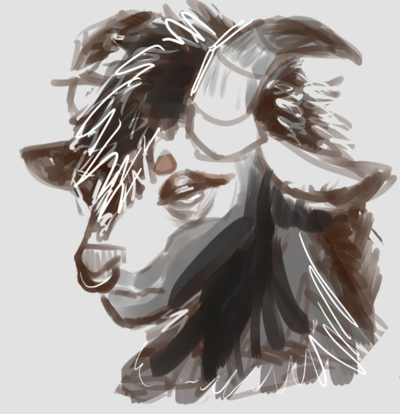 Uncoloured headshot