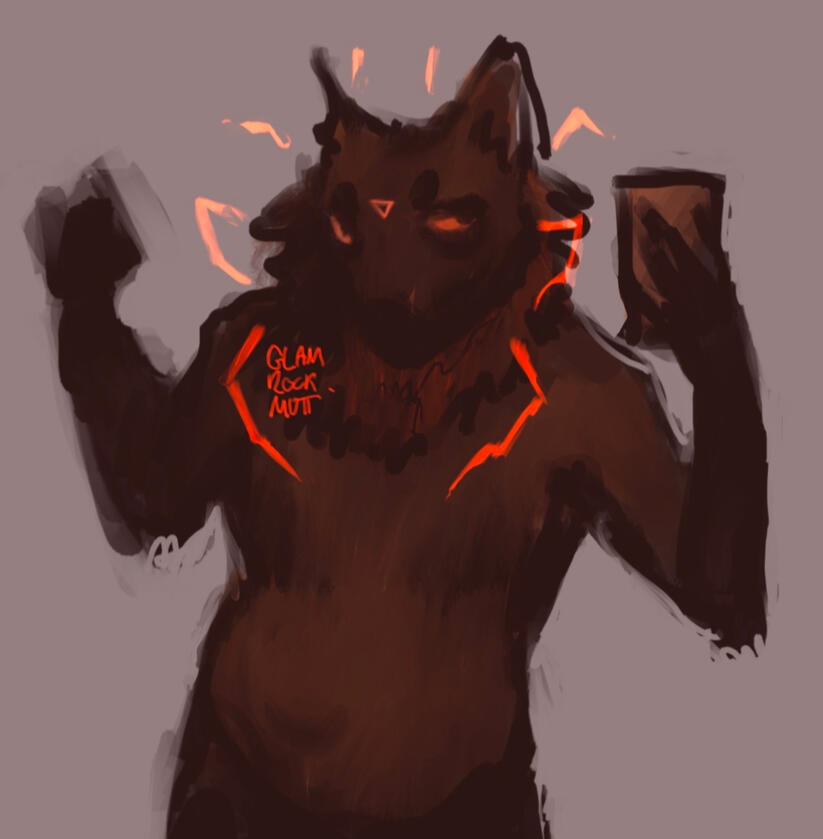 Painterly waist-up